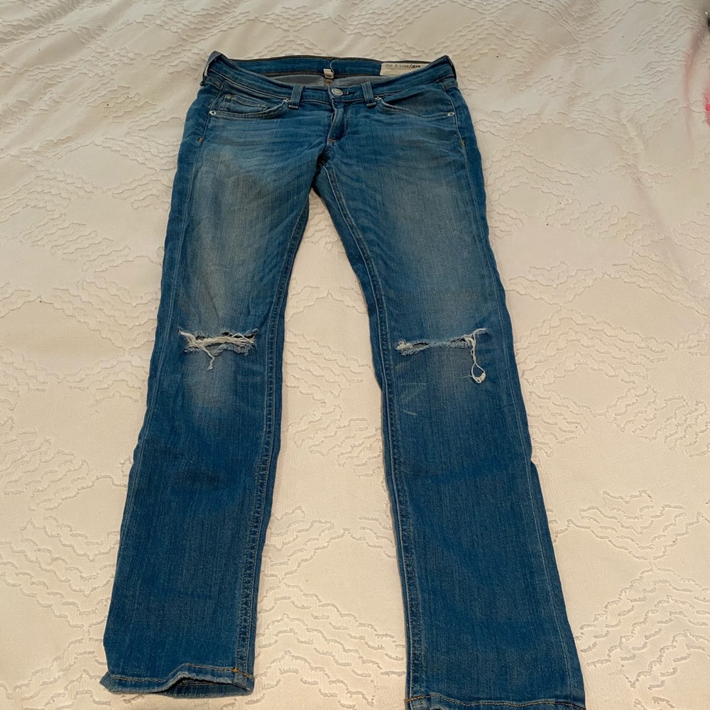 Rag & Bone blue ripped jeans size 27